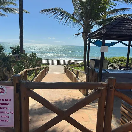 Flat Guarajuba 4 Quartos Terreo A Beira Mar - Pe Na Areia - Governanca Com Arrumadeira E Wi Fi Inclusos Camassari Exterior photo