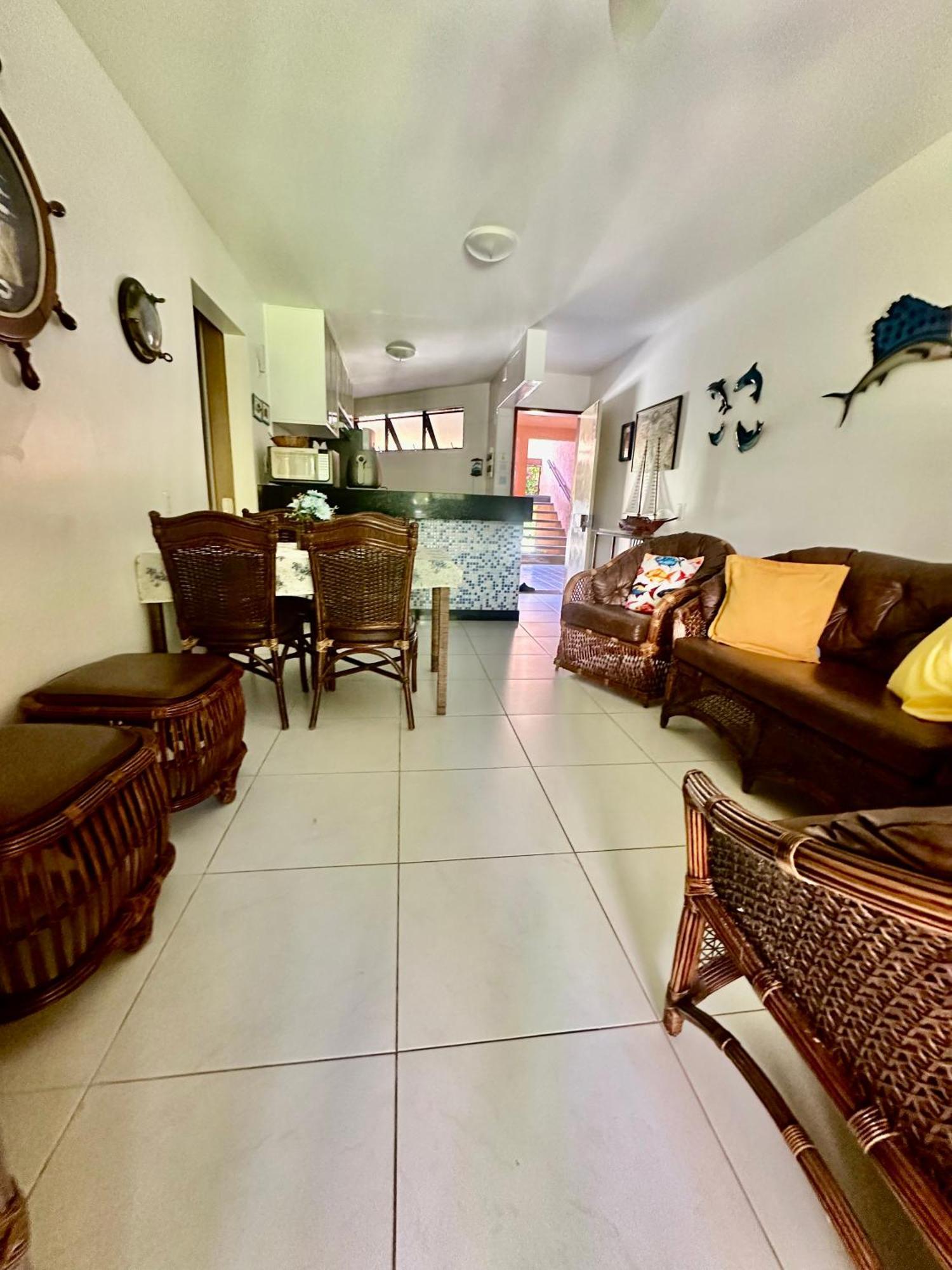 Flat Guarajuba 4 Quartos Terreo A Beira Mar - Pe Na Areia - Governanca Com Arrumadeira E Wi Fi Inclusos * Camassari